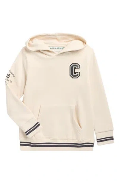 Denim And Flower Kids' Striped Cuff Hoodie In Neutral