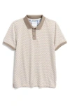 Denim And Flower Kids' Textured Knit Polo In Cream