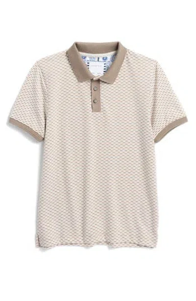 Denim And Flower Kids' Textured Knit Polo In Cream