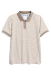 Denim And Flower Kids' Textured Knit Polo In Cream