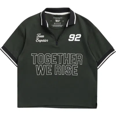 Denim And Flower Kids' Tipped Graphic Polo In Black