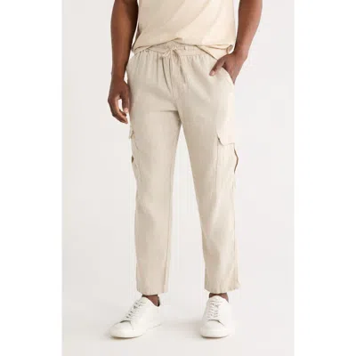 Denim And Flower Linen & Cotton Cargo Pants In Neutral