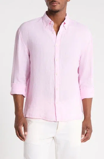 Denim And Flower Linen Long Sleeve Button-down Shirt In Multi