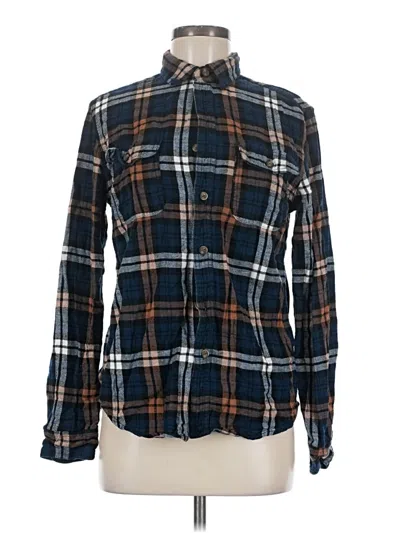 Pre-owned Denim And Flower Long Sleeve Button Down Shirt In Blue