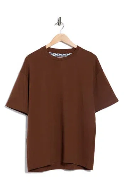 Denim And Flower Medium Weight Stretch Cotton T-shirt In Brown