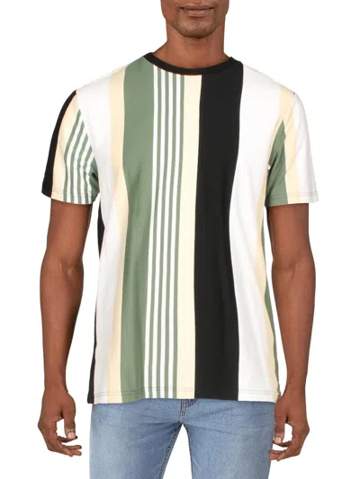 Denim And Flower Mens Cotton Striped T-shirt In Multi