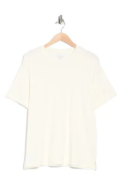 Denim And Flower Mercerized Cotton Interlock T-shirt In White