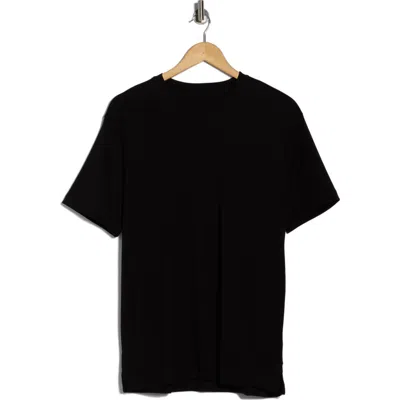 Denim And Flower Mercerized Cotton T-shirt In Black