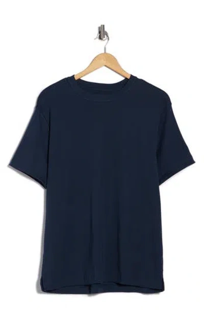 Denim And Flower Mercerized Cotton T-shirt In Blue