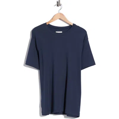 Denim And Flower Mercerized Cotton T-shirt In Blue