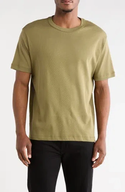 Denim And Flower Mercerized Cotton T-shirt In Green