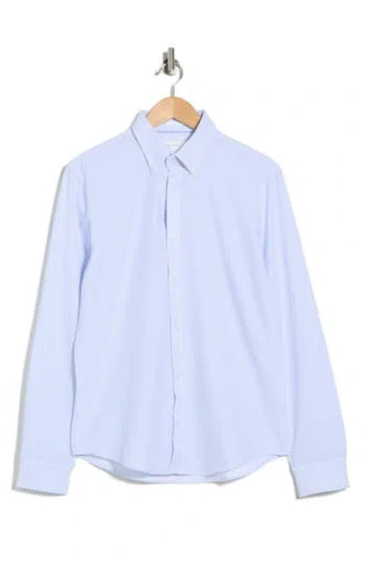 Denim And Flower Micro Dot Tech Dress Shirt In Blue