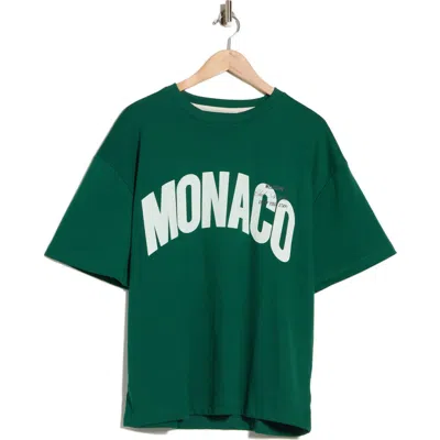Denim And Flower Monaco Graphic T-shirt In Green