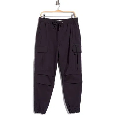 Denim And Flower Navy Cargo Joggers With Zipper Details
