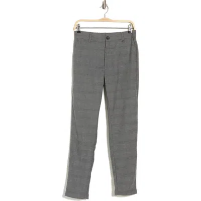 Denim And Flower Plaid Straight Leg Pants In Charcoal