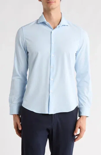Denim And Flower Powder Blue Performance Button-up Shirt
