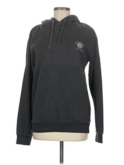 Pre-owned Denim And Flower Pullover Hoodie In Black