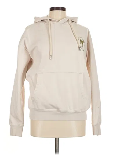 Pre-owned Denim And Flower Pullover Hoodie In Tan