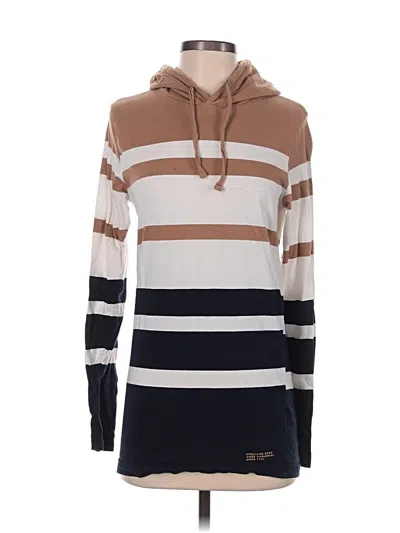 Pre-owned Denim And Flower Pullover Sweater In Brown