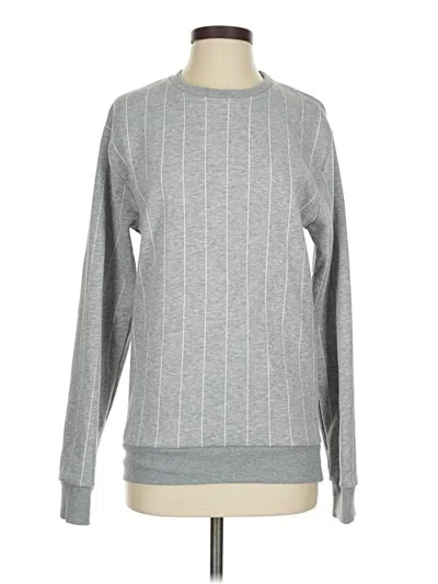 Pre-owned Denim And Flower Pullover Sweater In Gray