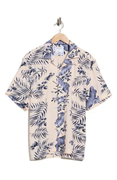 Denim And Flower Relaxed Fit Floral Camp Shirt In Neutral