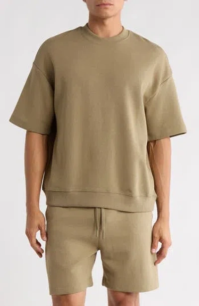 Denim And Flower Relaxed Fit T-shirt In Brown