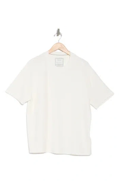 Denim And Flower Relaxed Fit Textured T-shirt In Off White