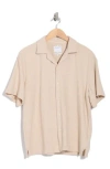 Denim And Flower Short Sleeve Knit Camp Shirt