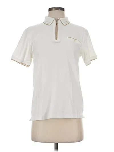Pre-owned Denim And Flower Short Sleeve Polo Shirt In Ivory