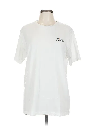 Pre-owned Denim And Flower Short Sleeve T-shirt In White