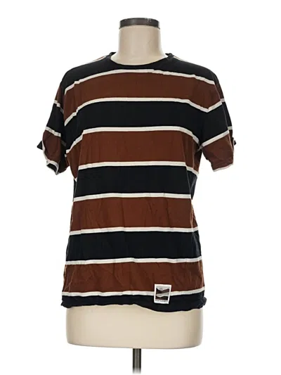 Pre-owned Denim And Flower Short Sleeve T-shirt In Brown