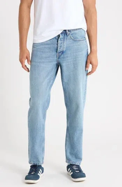 Denim And Flower Slim Tapered Jeans In Blue