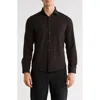 Denim And Flower Solid Black Performance Button-up Shirt In Brown