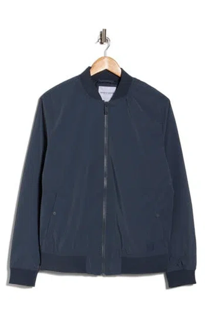 Denim And Flower Solid Bomber Jacket In Blue