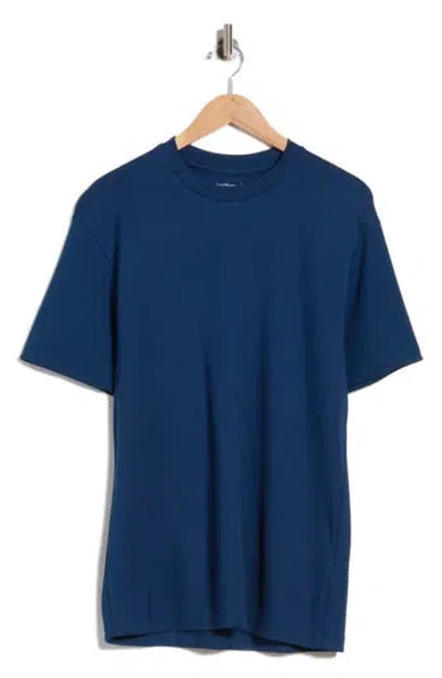 Denim And Flower Solid Crewneck T-shirt In Blue