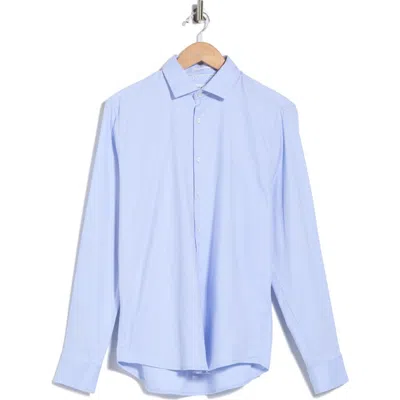 Denim And Flower Solid Stretch Twill Button-up Shirt In Blue
