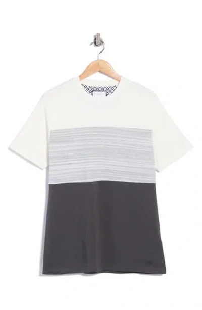 Denim And Flower Texture Colorblock T-shirt In Multi