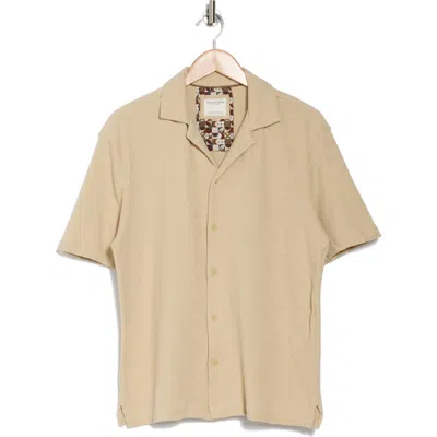 DENIM AND FLOWER DENIM AND FLOWER TEXTURED KNIT CAMP SHIRT