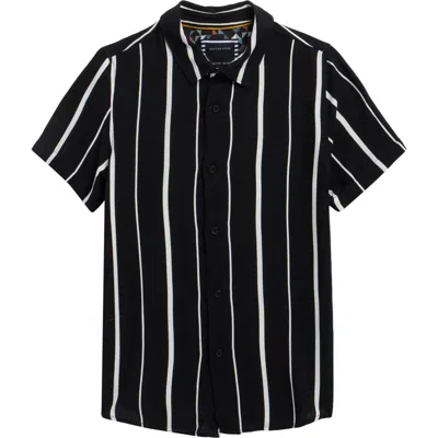 Denim And Flower Kids'  Vertical Stripe Camp Shirt In Multi