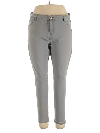 Pre-owned Denim Co Casual Pants In Gray