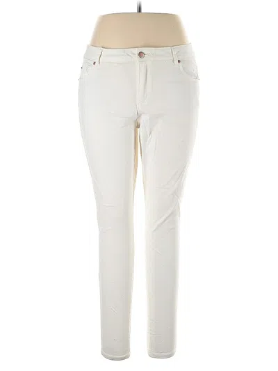 Pre-owned Denim Co Casual Pants In White