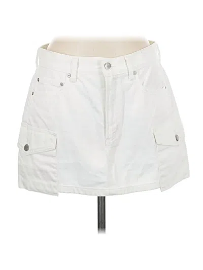 Pre-owned Denim Forum Casual Skirt In White