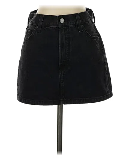 Pre-owned Denim Forum Denim Skirt In Black