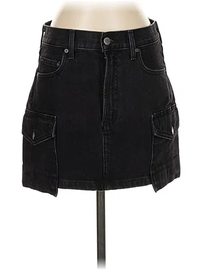 Pre-owned Denim Forum Denim Skirt In Black
