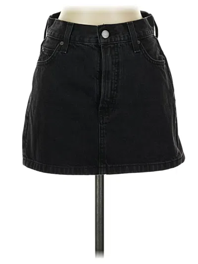Pre-owned Denim Forum Denim Skirt In Black