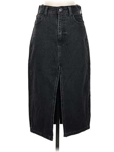 Pre-owned Denim Forum Denim Skirt In Black