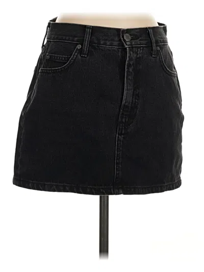 Pre-owned Denim Forum Denim Skirt In Black