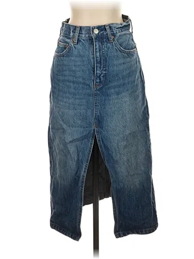 Pre-owned Denim Forum Denim Skirt In Blue
