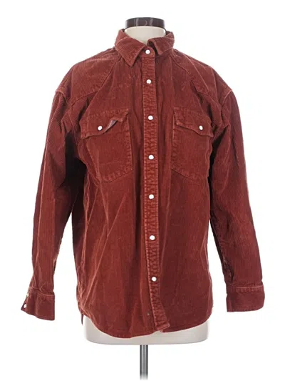 Pre-owned Denim Forum Long Sleeve Button Down Shirt In Burgundy