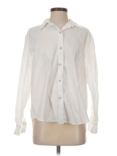 Pre-owned Denim Forum Long Sleeve Button Down Shirt In White